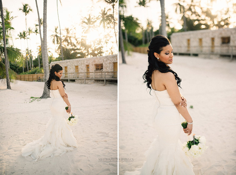 bride on the beach jellyfish punta cana
