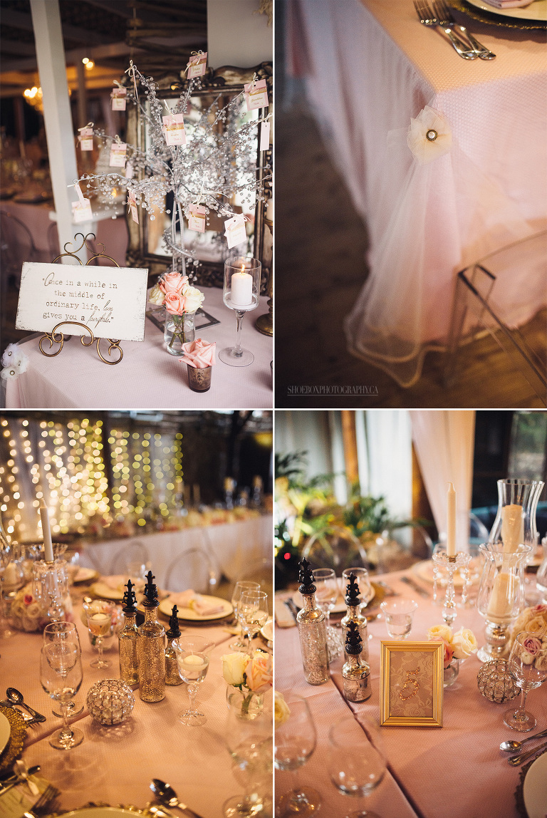 huracan cafe wedding decor details