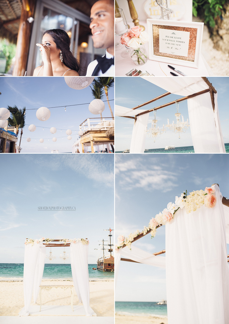 huracan cafe ceremony on the beach