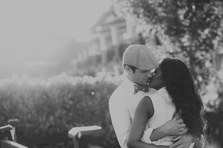 romantic engagement portrait