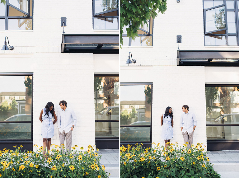 brick wall engagement photos