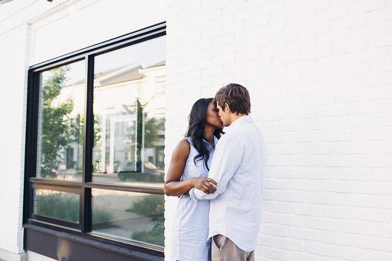 brick wall engagement photo