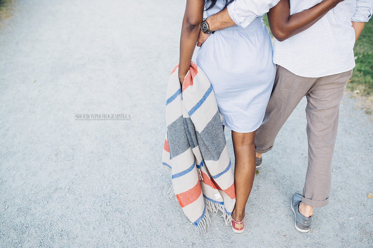 walking away engagement photo