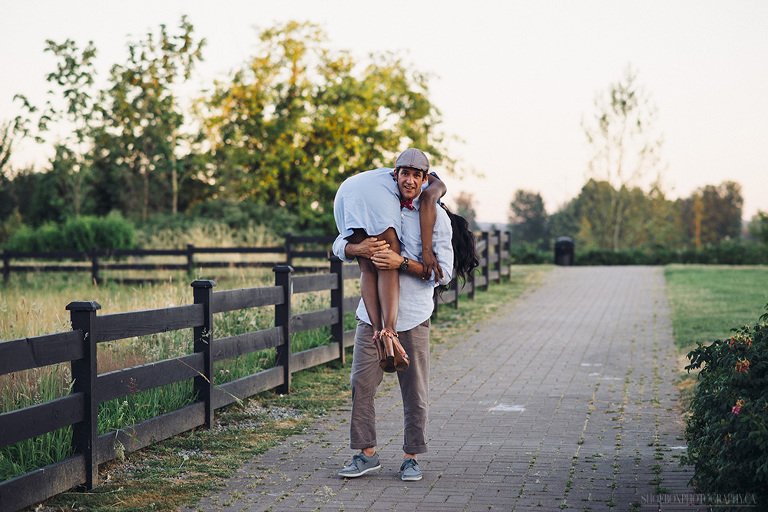 fun engagement photo