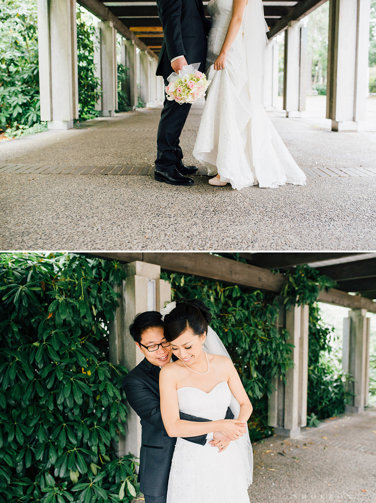 bride and groom portrait ubc