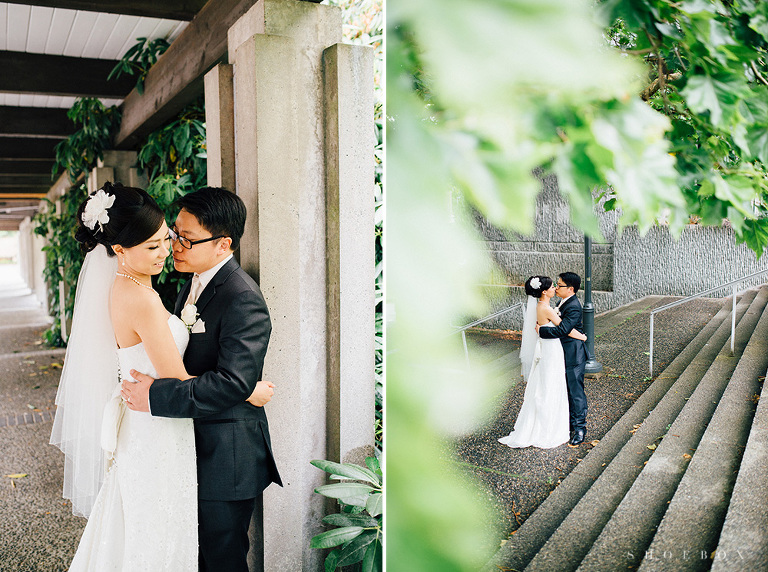 bride and groom at ubc