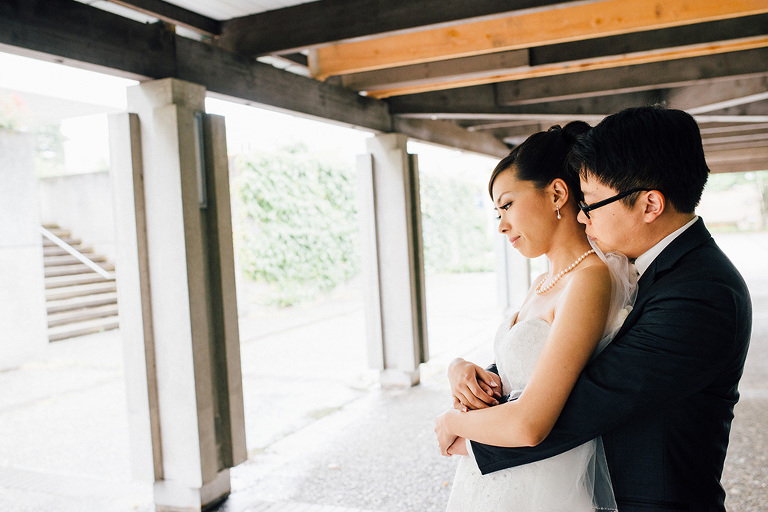 bride and groom at ubc