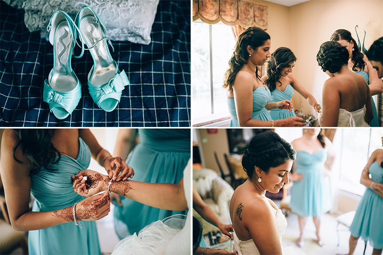 bride western preparation photos
