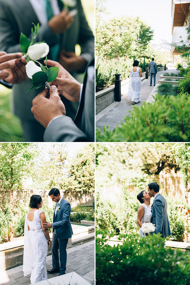bride and groom first look ismaili wedding