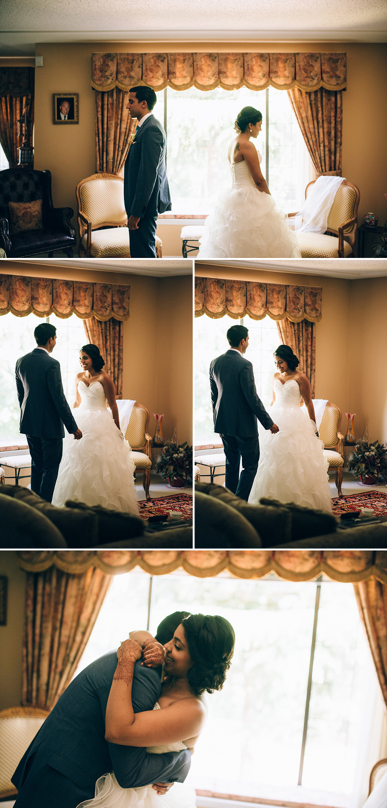 first look bride and groom