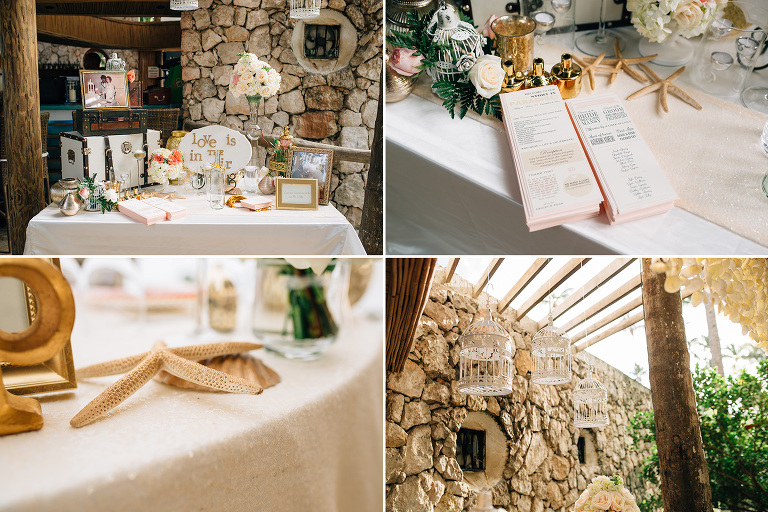 welcome table at jellyfish punta cana