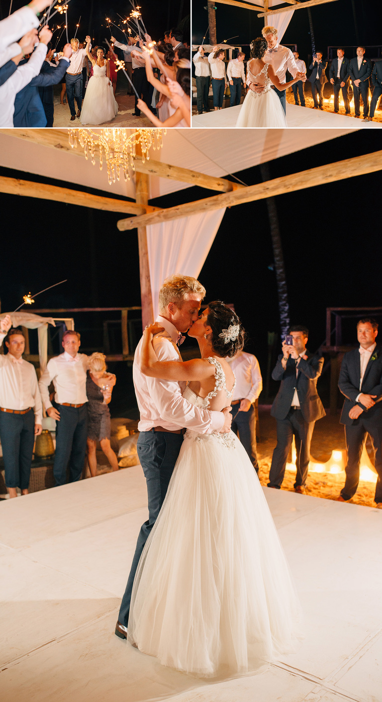bride and groom first dance