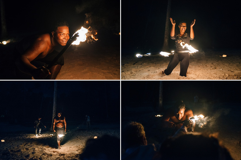 fireshow at jellyfish restaurant punta cana