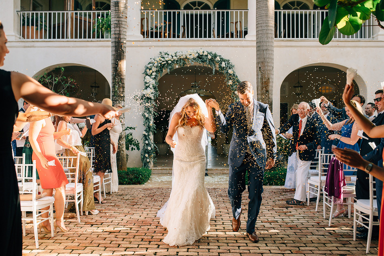 rose petal ceremony exit