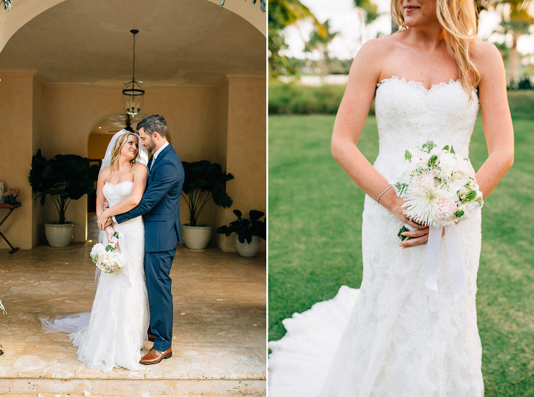 bride and groom portrait villa las arenas punta cana resort