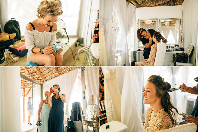wedding day preparations at huracan cafe punta cana