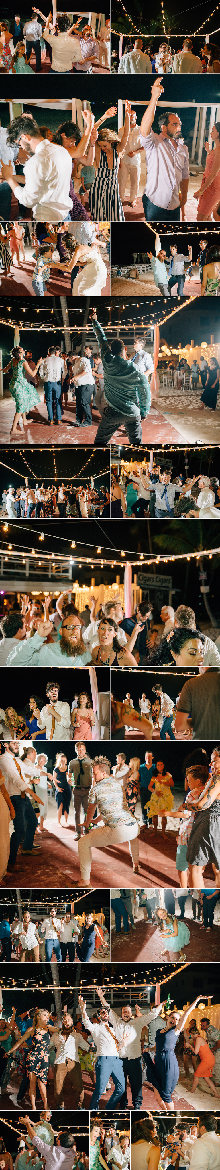wedding party and dancing huracan cafe punta cana