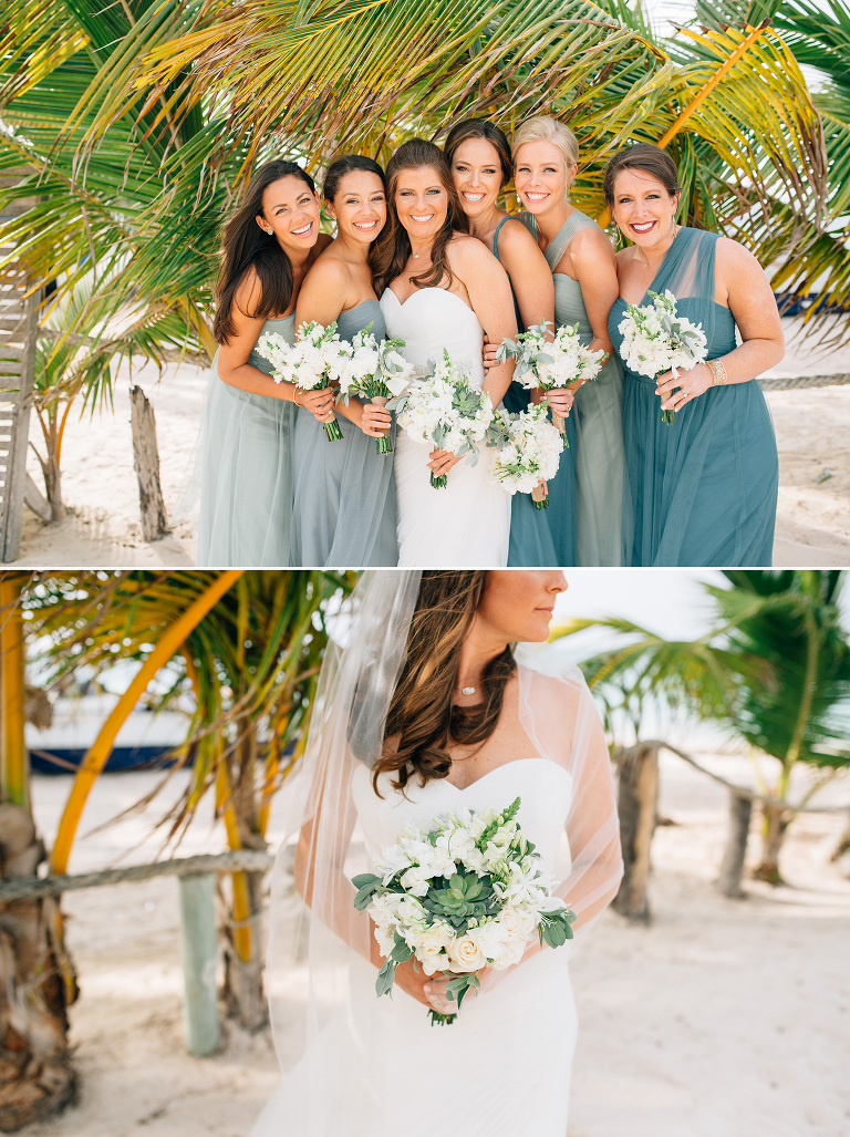 flowers and bridesmaids
