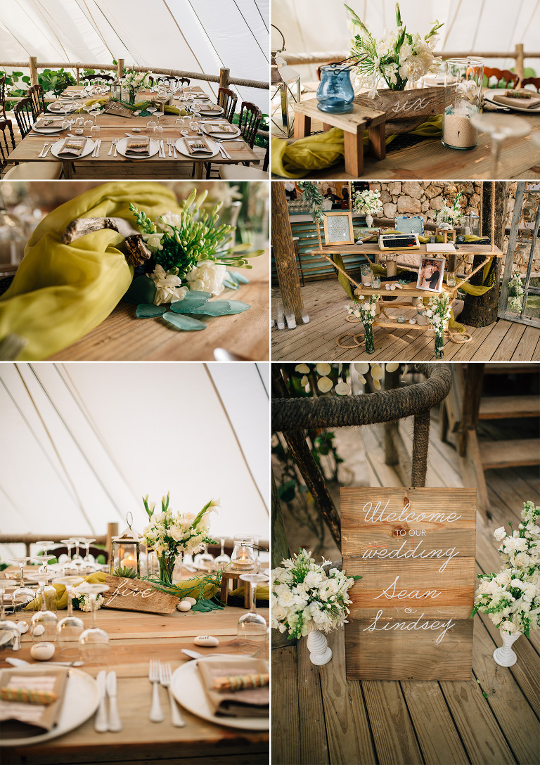 rustic seaside inspired wedding decor by vals weddings