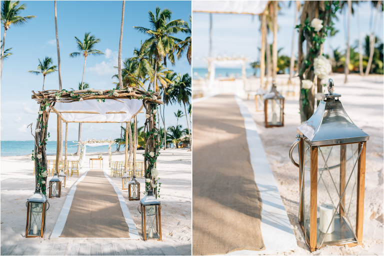 beautiful ceremony set up at jellyfish punta cana