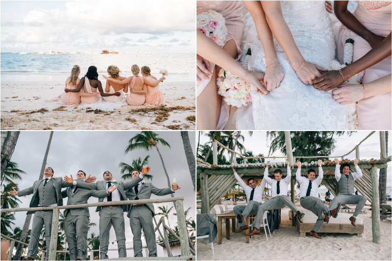wedding party fun portraits