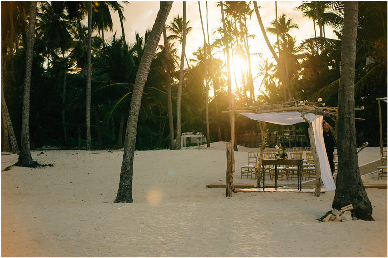 sunset at jellyfish restaurant punta cana wedding day