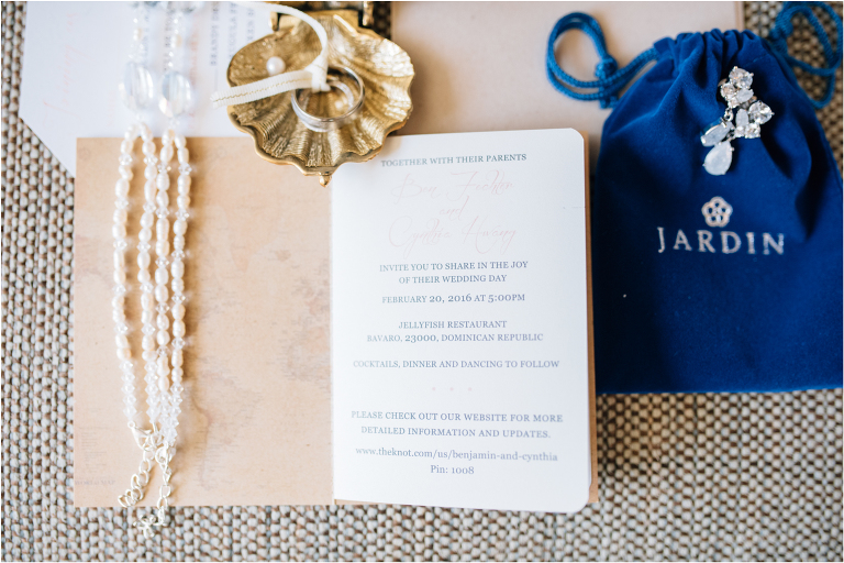 invitation and brides details