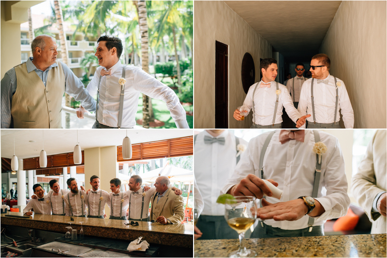 grooms party tequila shots