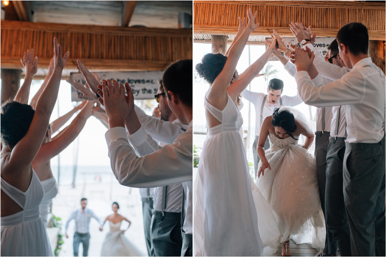 bride and groom grand entrance