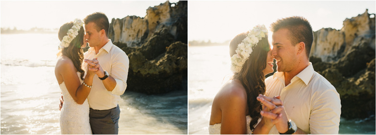 bride and groom love session on the beach