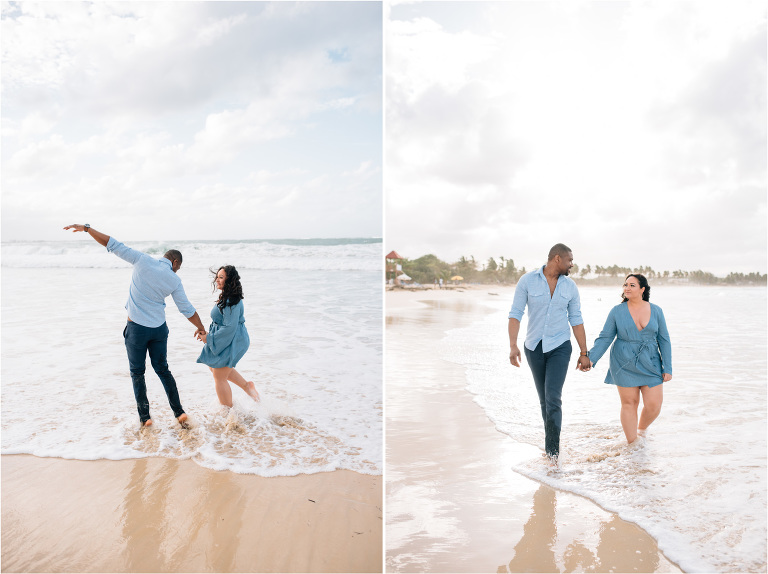 sweet engagement session on the beach