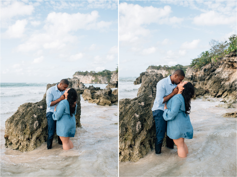 sea cliffs engagement portrait