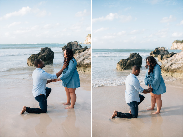 proposal on the beach punta cana by shoebox photography