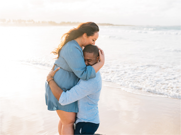 love you babe engagement session on the beach