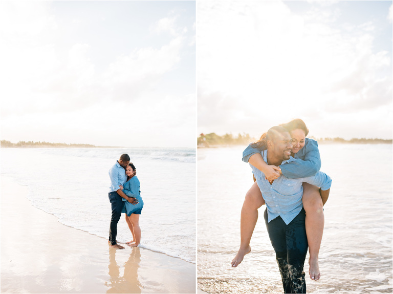 beautiful engagement poses on the beach