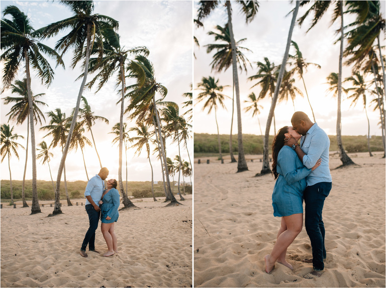 sunset portraits in the palms