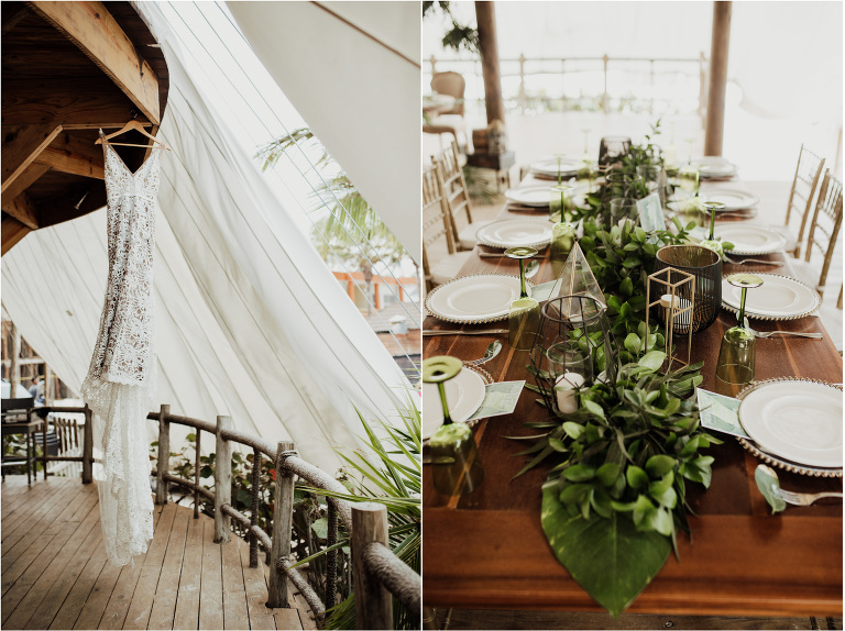 boho green wedding jellyfish punta cana