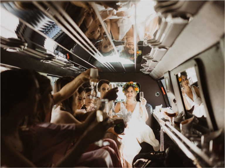 wedding party limo ride