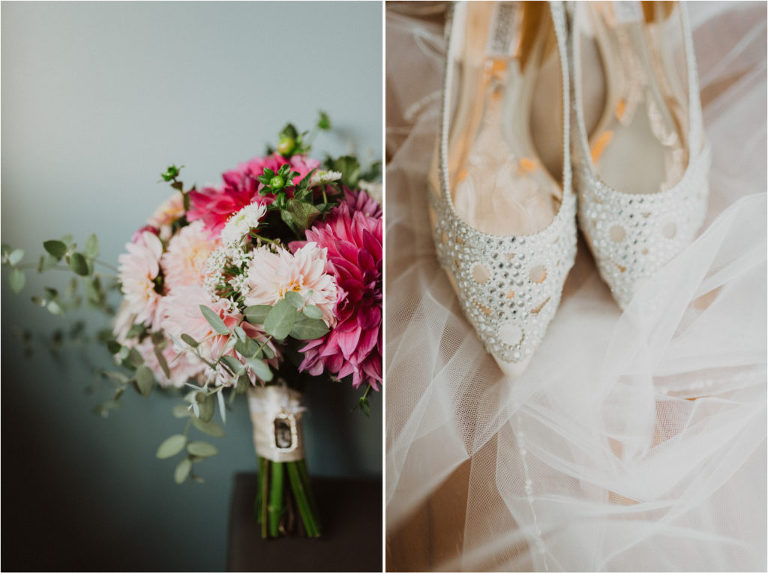 Wedding day details bouquet shoes okanagan winery wedding naramata bc penticton bc red rooster
