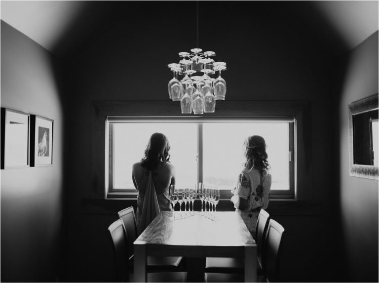 bride looking out on her wedding day okanagan winery wedding naramata bc penticton bc red rooster